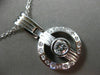 ESTATE .73CT DIAMOND 14KT WHITE GOLD 3D CIRCLE OF LOVE SOLITAIRE PENDANT #7554