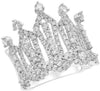 ESTATE WIDE 1.42CT DIAMOND 18KT WHITE GOLD 3D CROWN FUN RING
