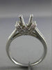 ESTATE .50CT ROUND DIAMOND 14KT WHITE GOLD 3D 4 PRONG SEMI MOUNT ENGAGEMENT RING