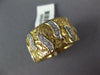 LARGE .31CT DIAMOND 14KT YELLOW GOLD MULTI LEAF HAMMERED LOOK ANNIVERSARY RING