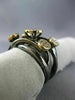 ESTATE LARGE .57CT DIAMOND 18KT BLACK GOLD 3D CLUSTER MULTI ROW CRISS CROSS RING