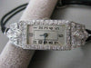ANTIQUE LARGE 1.72CTW EURO MINE CUT DIAMOND PLATINUM DECO MECHANICAL WATCH #2584