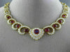 ESTATE LARGE 36.0CT DIAMOND & AAA RUBY 18KT WHITE & YELLOW GOLD CHOKER NECKLACE
