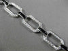 ESTATE LARGE 1.45CT DIAMOND & AAA ONYX 18KT WHITE GOLD 3D OCTAGON LINK BRACELET