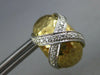 .20CT DIAMOND 14KT 2 TONE GOLD 3D CRISS CROSS X NUGGET CLIP ON HANGING EARRINGS