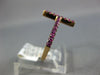ESTATE .36CT AAA PINK SAPPHIRE 18KT ROSE GOLD 3D CLASSIC CROSS RING