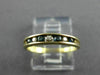 ESTATE .18CT DIAMOND & SAPPHIRE 14KT YELLOW GOLD CHANNEL ANNIVERSARY RING #18545