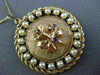 ANTIQUE .36CT AMETHYST & SOUTH SEA PEARL 14KT WHITE GOLD 3D FLOWER PENDANT 25604
