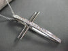 ESTATE LARGE .60CT DIAMOND 14KT WHITE GOLD 3D EUROPEAN CROSS PENDANT #18604