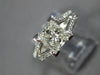 LARGE 1.53CT DIAMOND 14KT WHITE GOLD 3D PRINCESS & ROUND ENGAGEMENT RING #27859