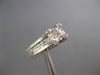 LARGE 1.50CT DIAMOND 14K WHITE GOLD 3D ROUND & PRINCESS FILIGREE ENGAGEMENT RING