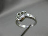 ESTATE WIDE .20CT DIAMOND 14KT WHITE GOLD 3D ETOILE BELT HEART FUN RING #15382