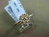 ESTATE LARGE .47CT DIAMOND 18KT WHITE GOLD FLOWER CLUSTER PROMISE RING BEAUTIFUL