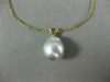 ESTATE AAA SOUTH SEA PEARL 14KT YELLOW GOLD 3D CLASSIC SOLITAIRE PENDANT #26258
