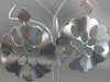 ESTATE LARGE DESIGNER 14K WHITE GOLD ROUND HANGING FLOWER HOOP EARRINGS 50M 2584