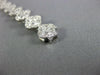 ESTATE WIDE & LONG 5.34CT DIAMOND 18KT WHITE GOLD CLUSTER CLOVER TENNIS BRACELET