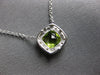 1.04CT DIAMOND & AAA PERIDOT 14K WHITE GOLD CUSHION & ROUND SQUARE HALO NECKLACE