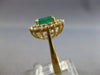 LARGE 2.15CT DIAMOND & AAA EMERALD 14KT YELLOW GOLD 3D ROUND & OVAL RING #28144