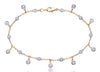 .61CT DIAMOND 14KT 2 TONE GOLD ROUND BEZEL FLOATING BY THE YARD TENNIS BRACELET