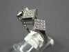 .75CT DIAMOND 14KT WHITE GOLD PRINCESS 3D PAST PRESENT FUTURE ANNIVERSARY RING