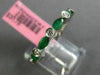 ESTATE .90CT DIAMOND & AAA EMERALD 18K WHITE GOLD SEMI ETERNITY ANNIVERSARY RING