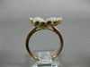 ESTATE .81CT DIAMOND 14K ROSE GOLD 3D CLASSIC PAVE HEART SHAPED FLOWER LOVE RING
