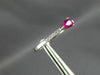 ESTATE .34CT DIAMOND & AAA RUBY 14KT WHITE GOLD 3D ROUND & PEAR SHAPE FUN RING