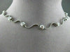 ESTATE 1.20CT DIAMOND 14KT WHITE GOLD FLOATING WAVE BY THE YARD NECKLACE #7219