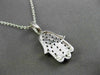 ESTATE .70CT DIAMOND 14KT WHITE GOLD CHAMSA HAND OF GOD FLOATING PENDANT #24469