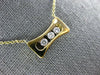 ESTATE .17CT DIAMOND 18KT 2 TONE GOLD 3D 3 STONE ETOILE FLOATING LOVE PENDANT