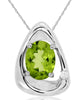 .29CT DIAMOND & AAA TANZANITE 14K WHITE GOLD OVAL & ROUND CIRCLE OF LIFE PENDANT