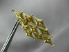ESTATE EXTRA LARGE 2.08CT DIAMOND 18KT YELLOW GOLD 3D ETOILE CLIP ON EARRINGS
