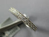 0.97CT DIAMOND 18KT WHITE GOLD ROUND ETERNITY FILIGREE MILGRAIN ANNIVERSARY RING