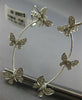 LARGE .63CT DIAMOND 18KT WHITE GOLD MULTI BUTTERFLY EAR CLIMBER HANGING EARRINGS