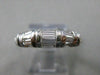 ESTATE .80CTW BAGUETTE DIAMOND WEDDING ANNIVERSARY 18K WHITE GOLD RING 5MM #6017