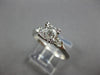 ANTIQUE LARGE .69CT DIAMOND PLATINUM 3 STONE FILIGREE 3D ENGAGEMENT RING #28020