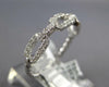 ESTATE .31CT DIAMOND 18KT WHITE GOLD CLASSIC OPEN LINK SQUARE LOVE KNOT FUN RING