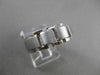 ESTATE 14KT WHITE GOLD MATTE & SHINY BRICK WEDDING ANNIVERSARY BAND RING #23237