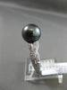 ESTATE .28CT DIAMOND 14KT WHITE GOLD 3D AAA TAHITIAN PEARL CRISS CROSS LOVE RING
