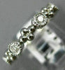 ESTATE .36CT DIAMOND 14K WHITE GOLD 3D FLOWER FILIGREE WEDDING ANNIVERSARY RING