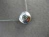 ESTATE .15CT ROUND CUT DIAMOND 14KT WHITE GOLD 3D ROUND SOLITAIRE PENDANT#19649