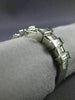 ESTATE 1.35CT EMERALD DIAMOND 18KT WHITE GOLD 3D WEDDING ANNIVERSARY RING 11380
