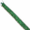 EXTRA LARGE 21.47CT DIAMOND & AAA EMERALD 18KT WHITE GOLD MULTI SHAPE BRACELET
