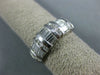 ESTATE WIDE 1.16CT DIAMOND 14K WHITE GOLD ROUND & BAGUETTE ANNIVERSARY RING 1354