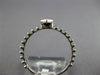 ESTATE NARROW .09CT DIAMOND 18KT WHITE GOLD SQUARE CLUSTER BEADED PAVE FUN RING
