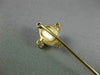 ANTIQUE .25CT OLD MINE DIAMOND AAA PEARL 14K YELLOW GOLD FLOWER LAPEL PIN #26533