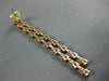 LONG 1.58CT DIAMOND 14KT ROSE GOLD 3D 2 ROW DIAMOND BY THE YARD HANGING EARRINGS