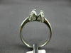 ANTIQUE .16CT DIAMOND 14KT WHITE GOLD 3D FLOWER SEMI MOUNT ENGAGEMENT RING 14766