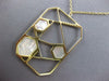 ESTATE .33CT DIAMOND & AAA MOTHER OF PEARL 14KT YELLOW GOLD HEXAGON FUN NECKLACE