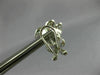 ESTATE LARGE .81CT DIAMOND 18KT WHITE GOLD 3D CLASSIC FLOWER CLIP ON EARRINGS